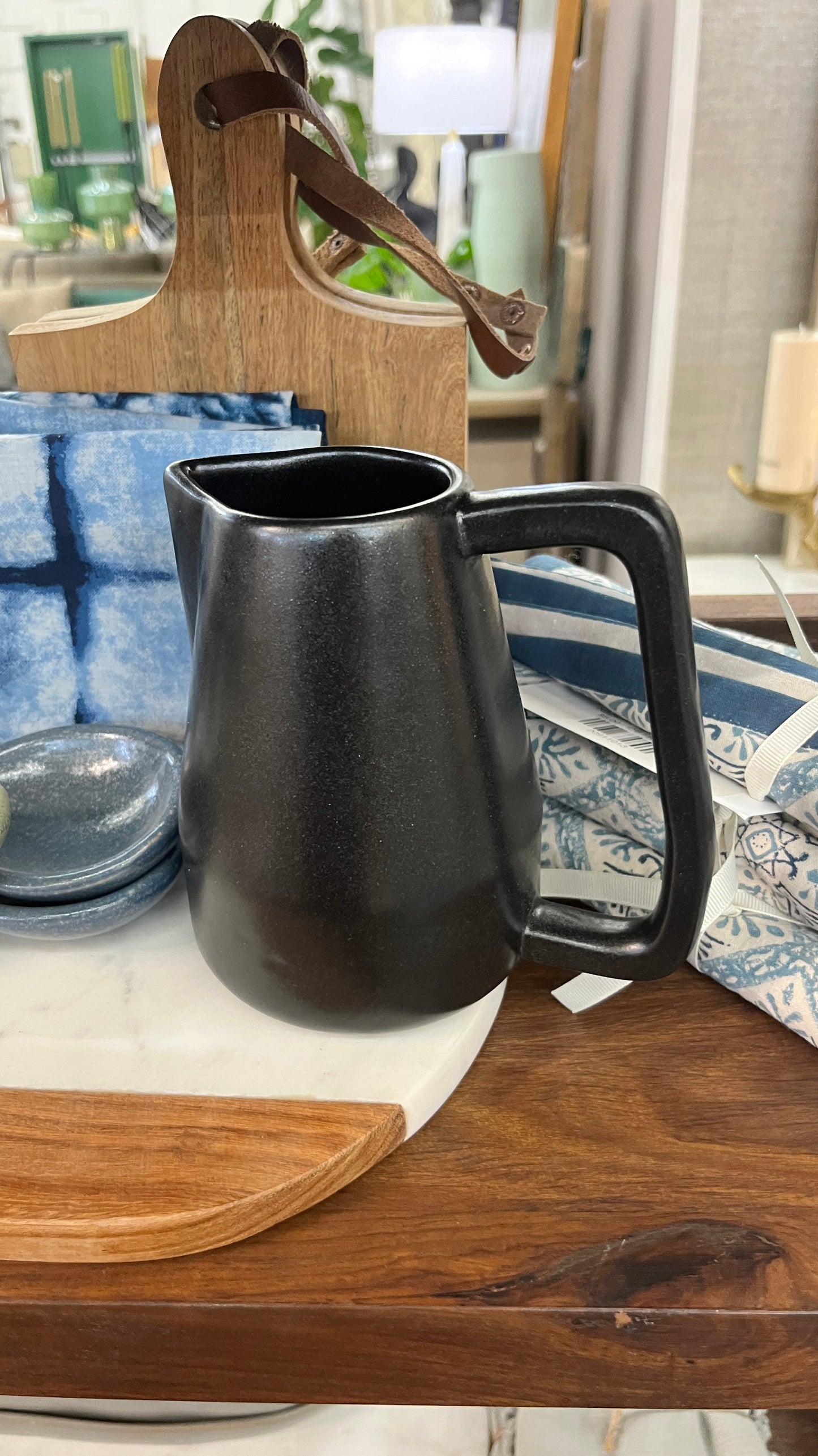 Minimal Black Pottery Kettle
