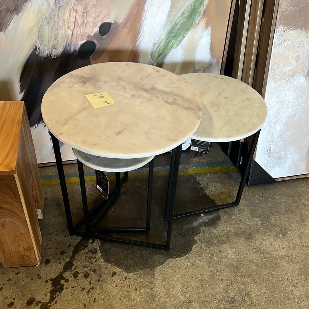 Marble Nesting Side Tables Medium