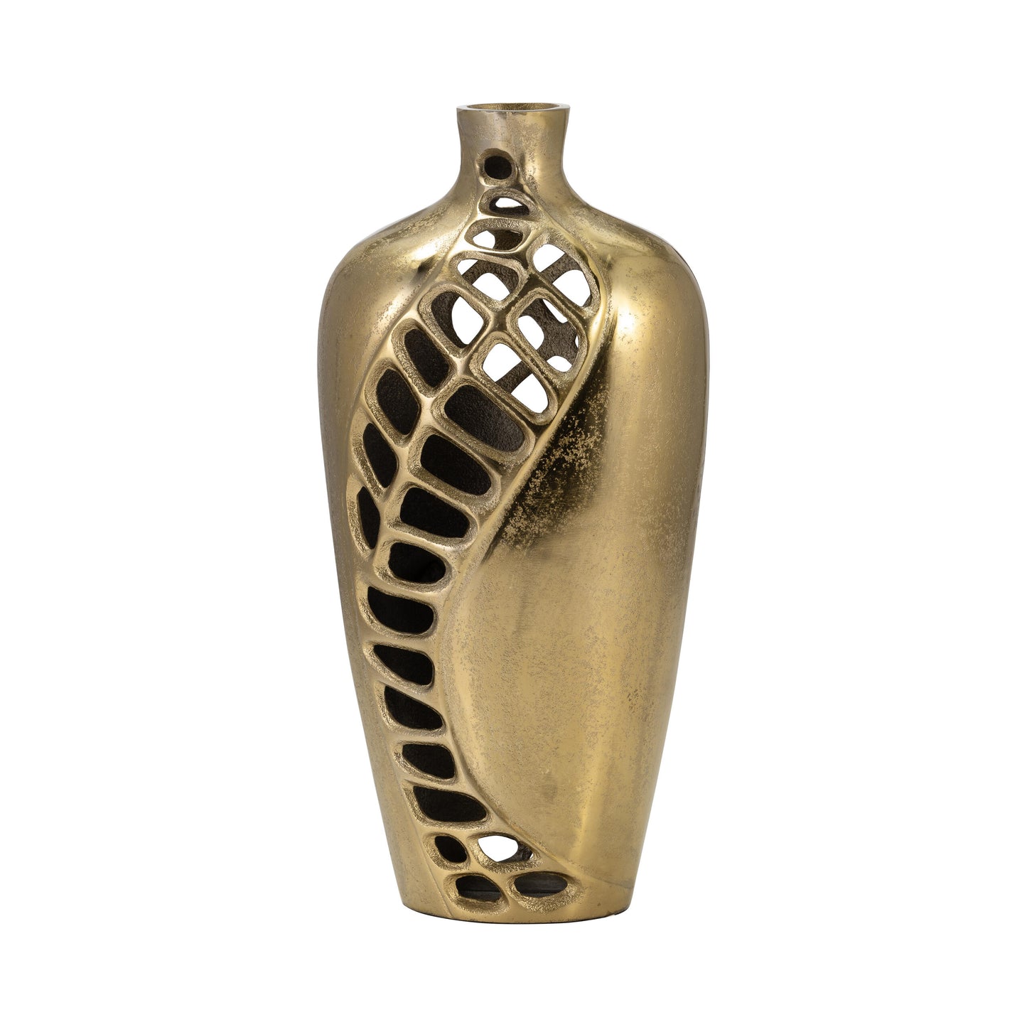 Cut Out Gold Vase
