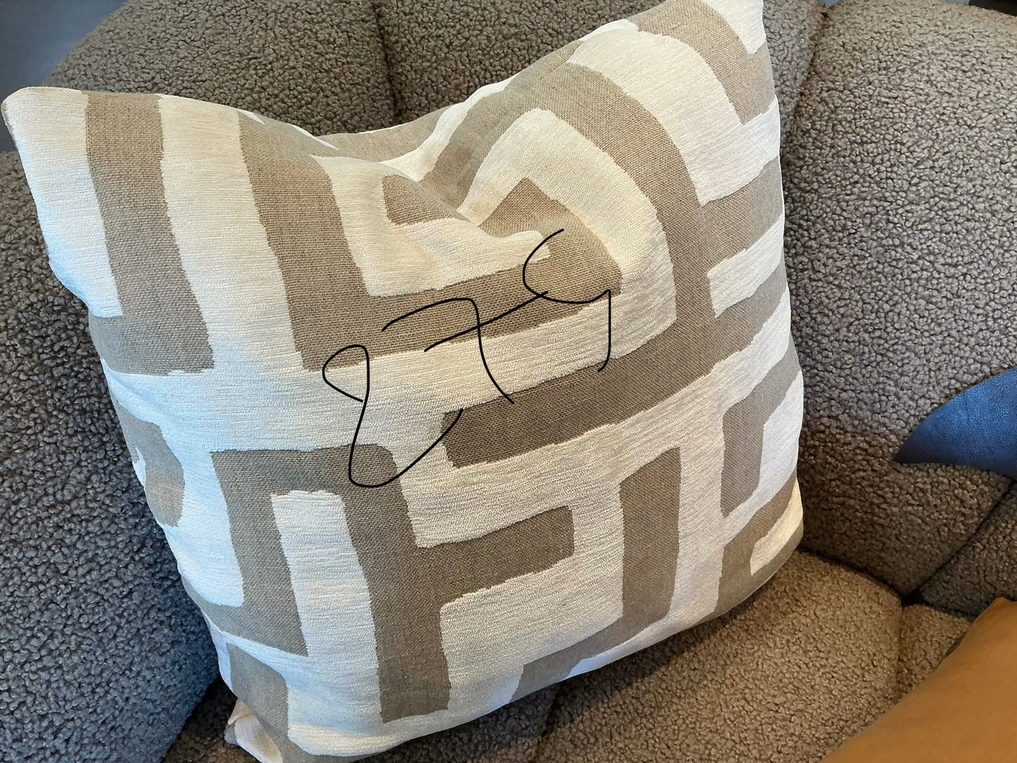 Maze graphic pillow
