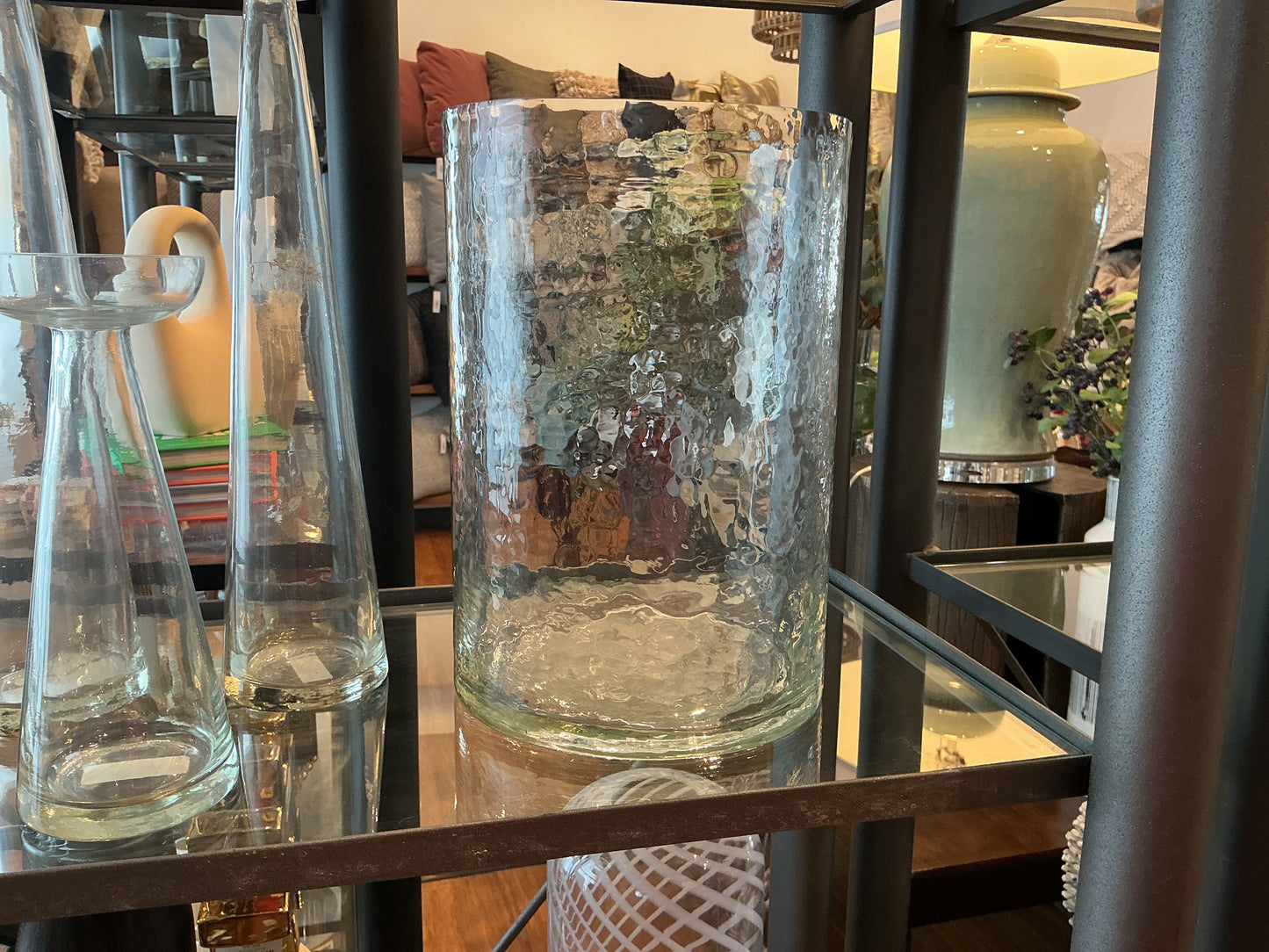 Large Clear Glass Vase