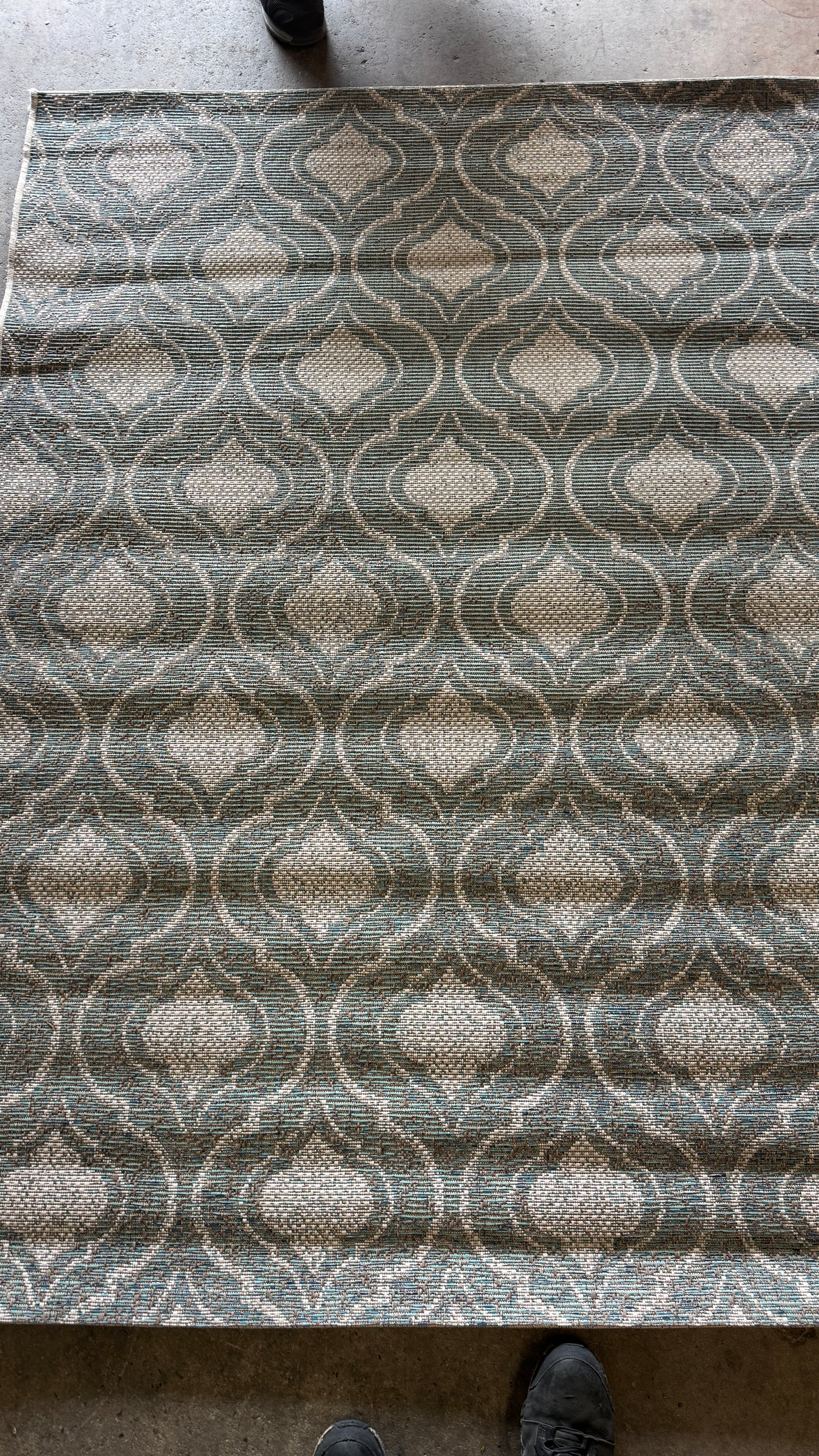Blue and Grey Outdoor 5x8