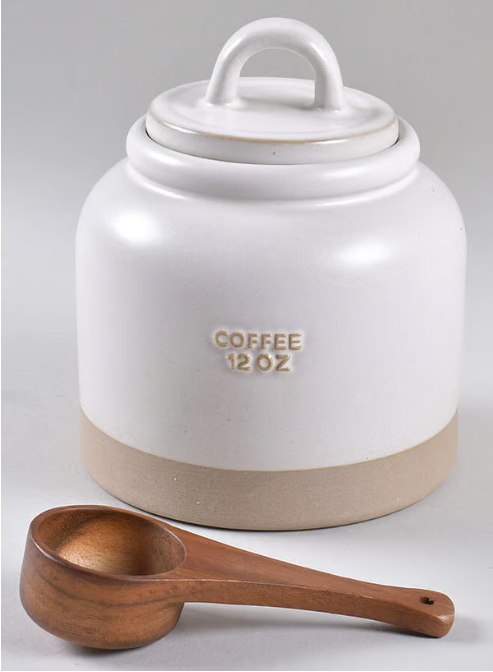 Coffee Canister w/ Lid and Scoop