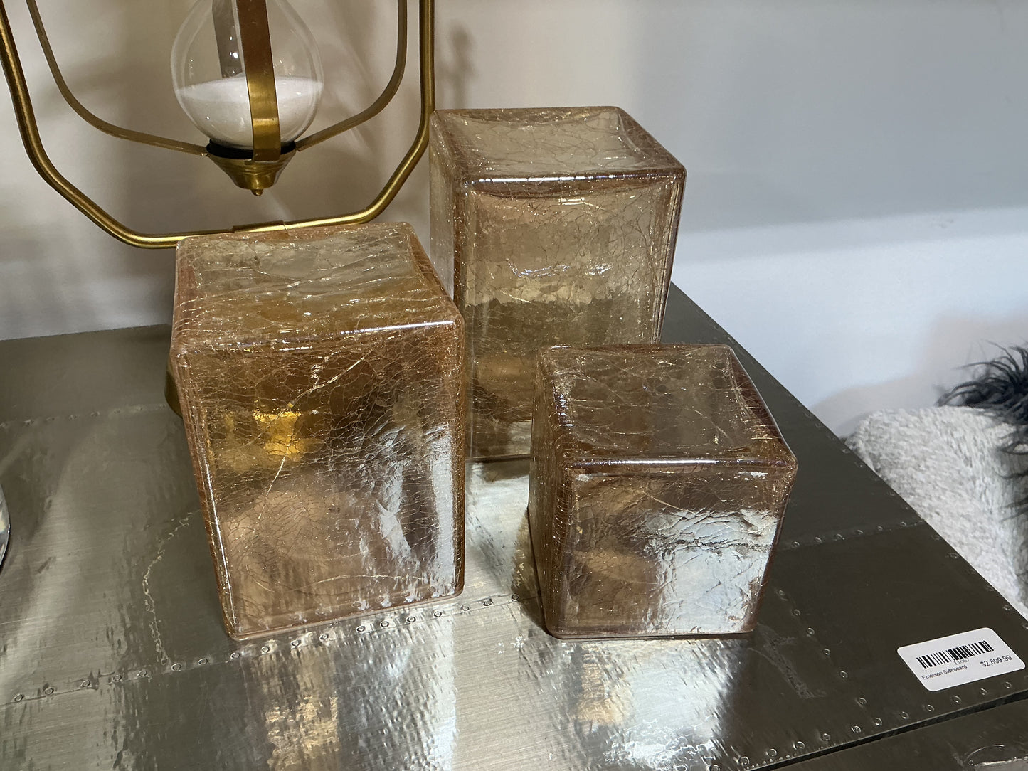 Set of 3 cube table lights