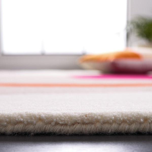 5' x 8' Handmade Mid-Century Modern Abstract Wool Rug