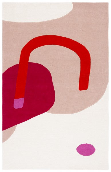 5' x 8' Handmade Mid-Century Modern Abstract Wool Rug