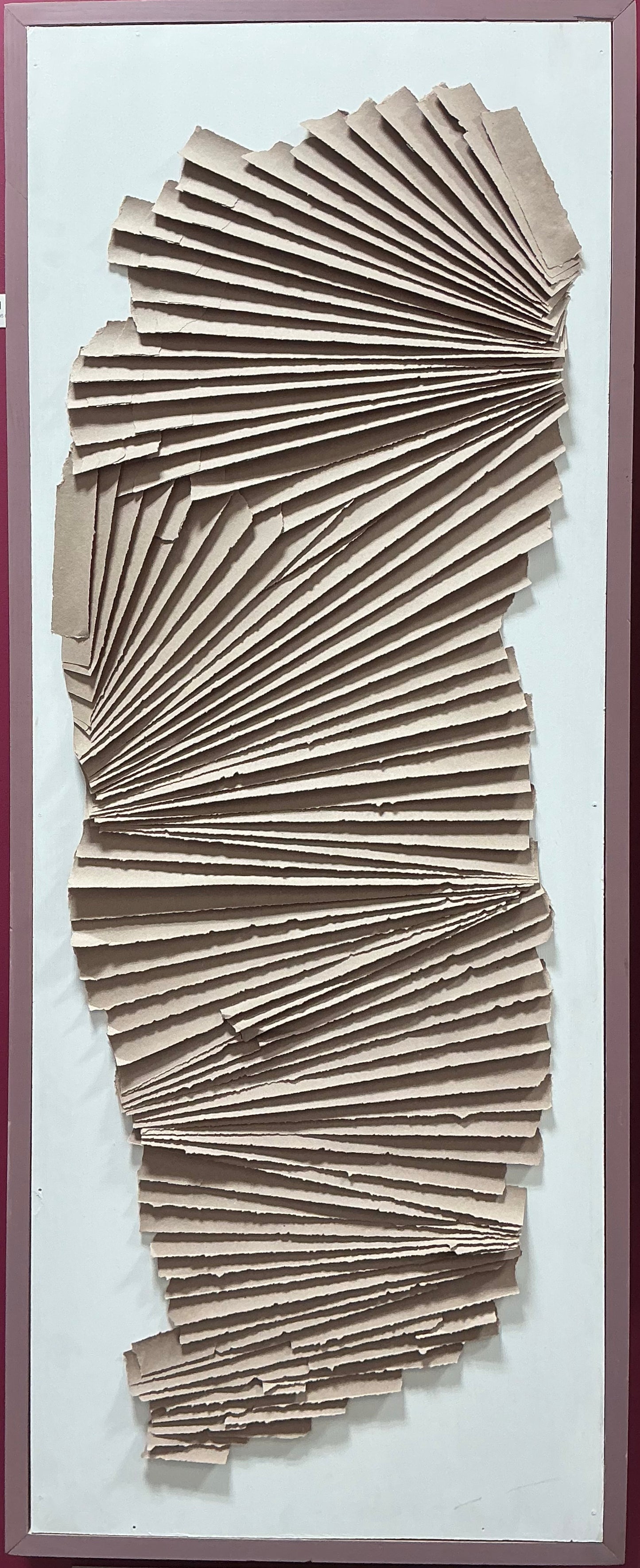 Layered in pink textured wall art