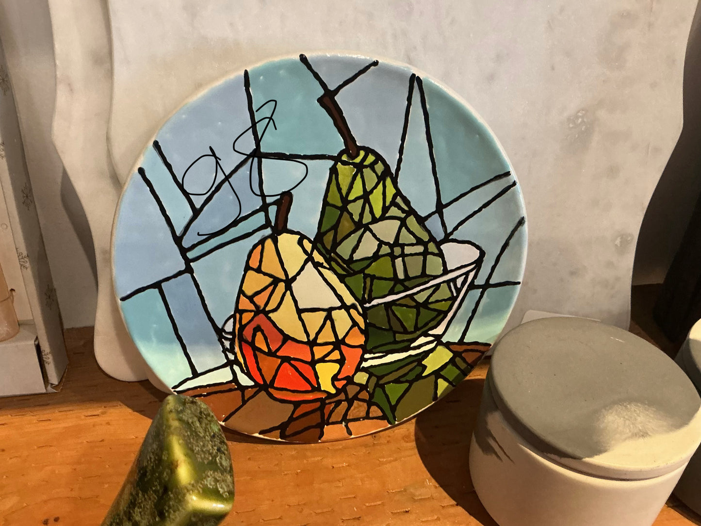 Stained glass style decoration plate