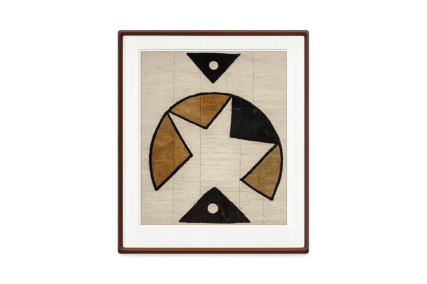 22.5” x 28.8” canvas fabric tribal pattern painting