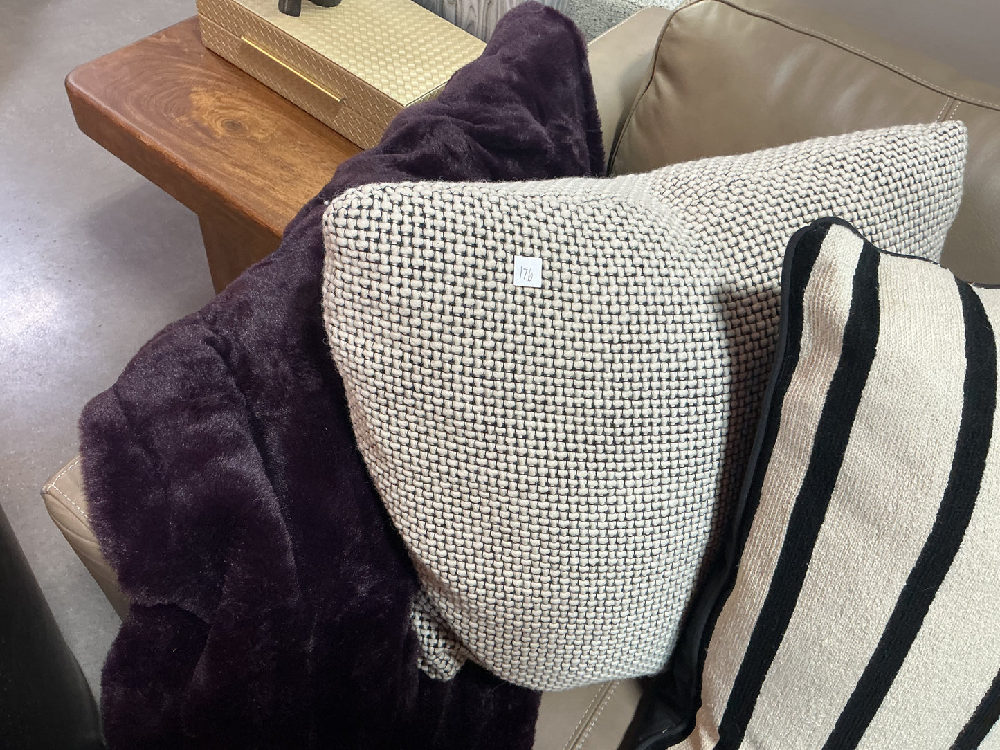 Black and white pillow cover