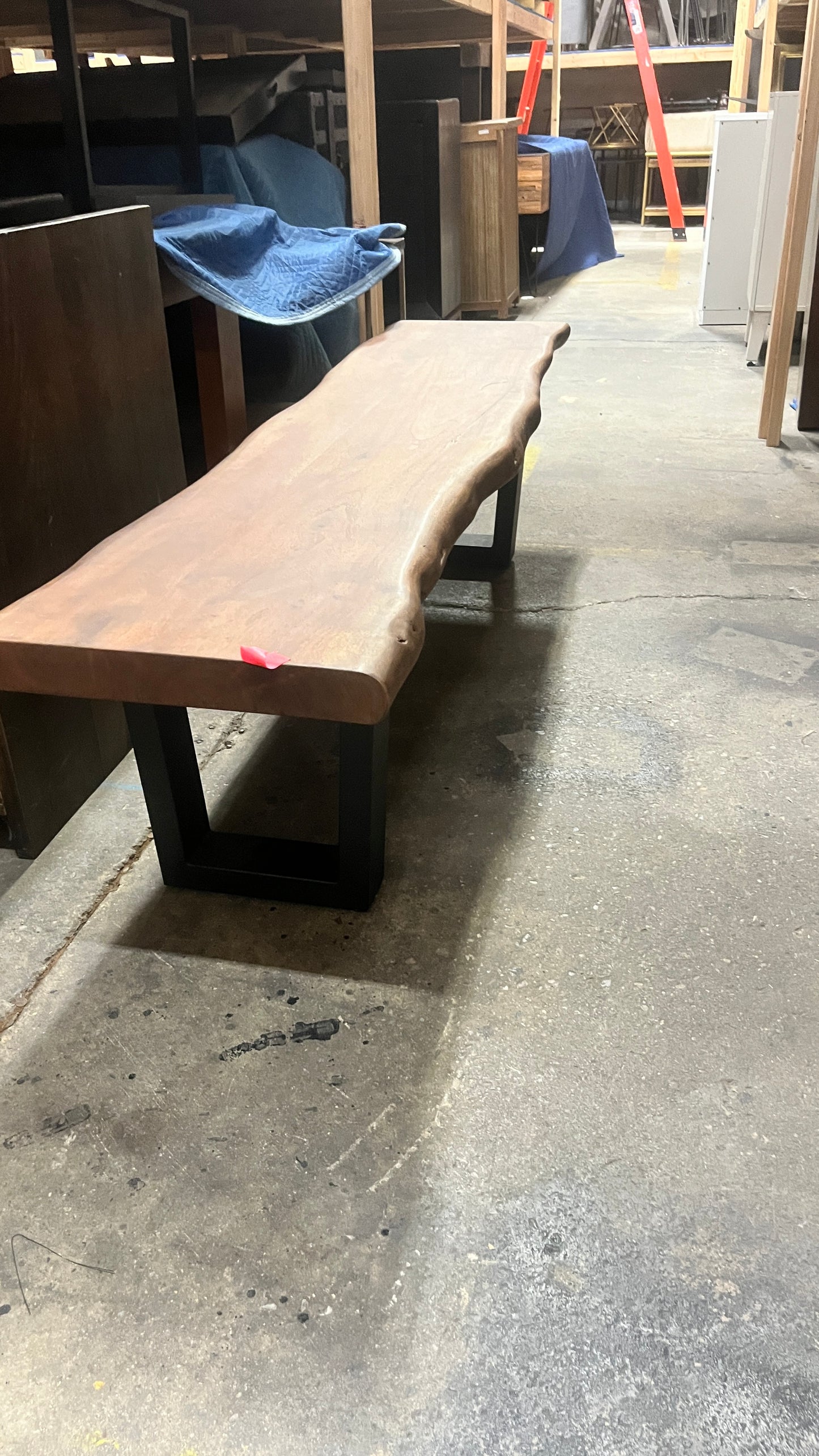 Carved Bench Live Edge