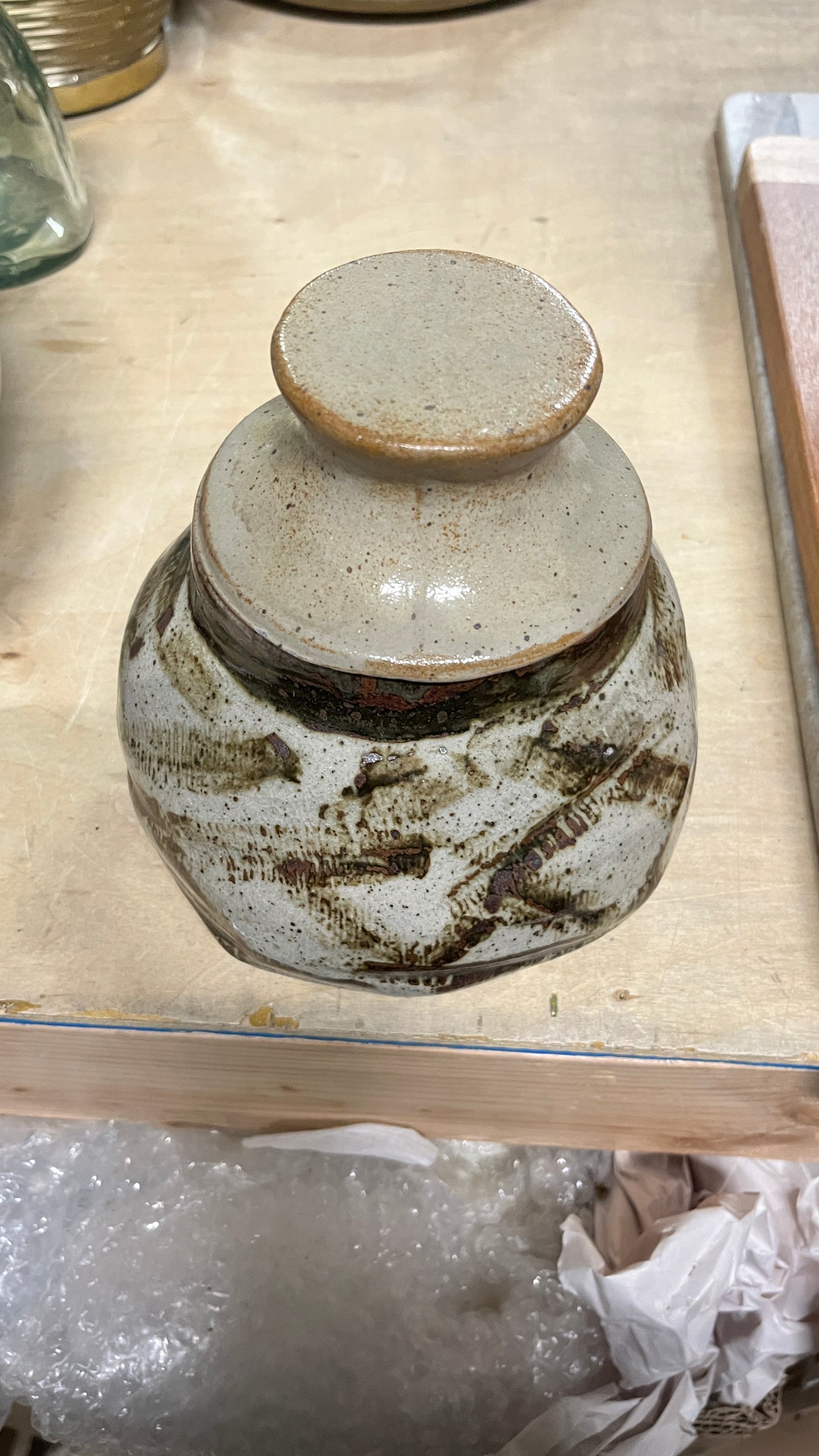 Molded Painted Clay Pot