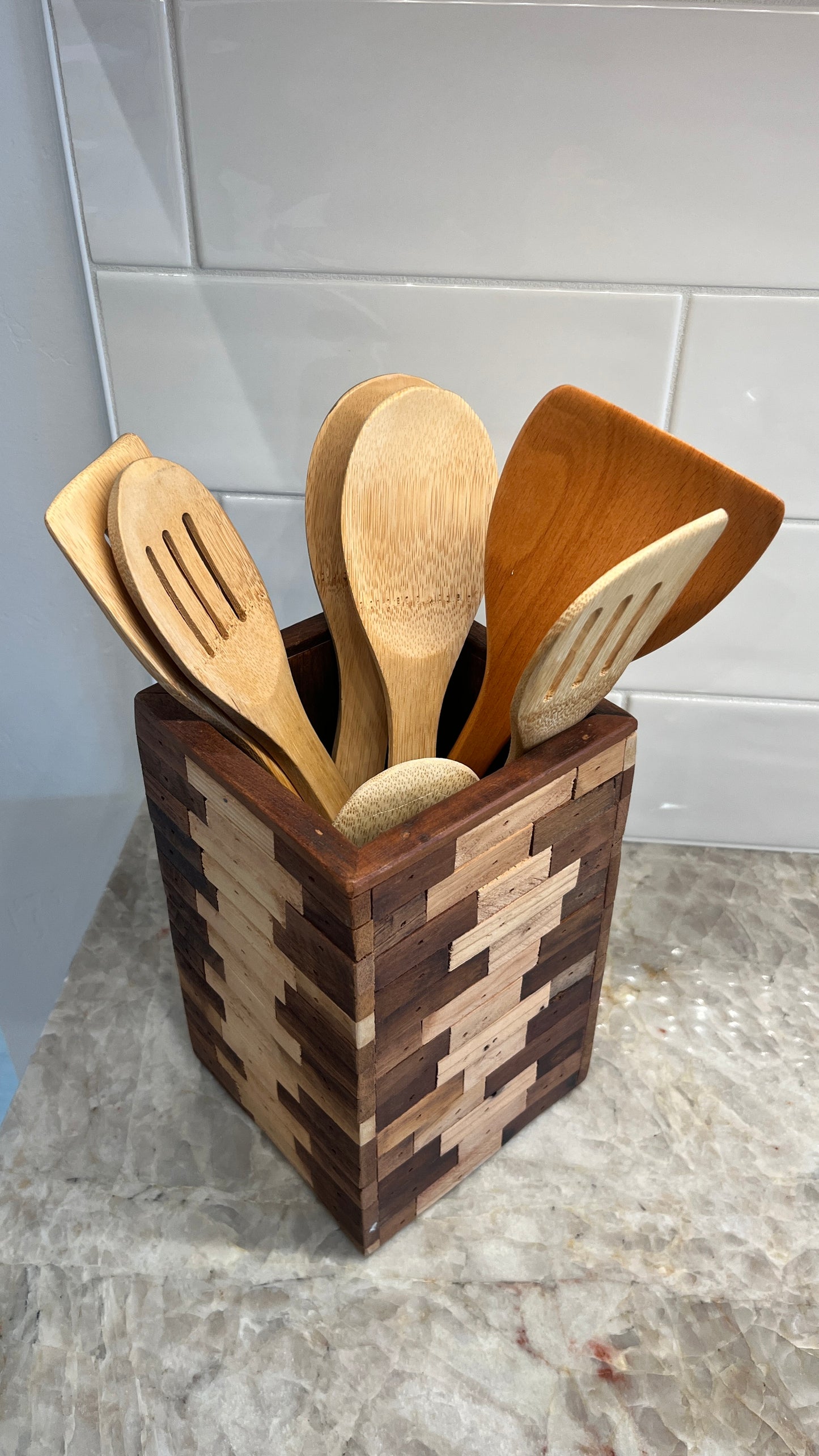 Wooden Spatula Holder