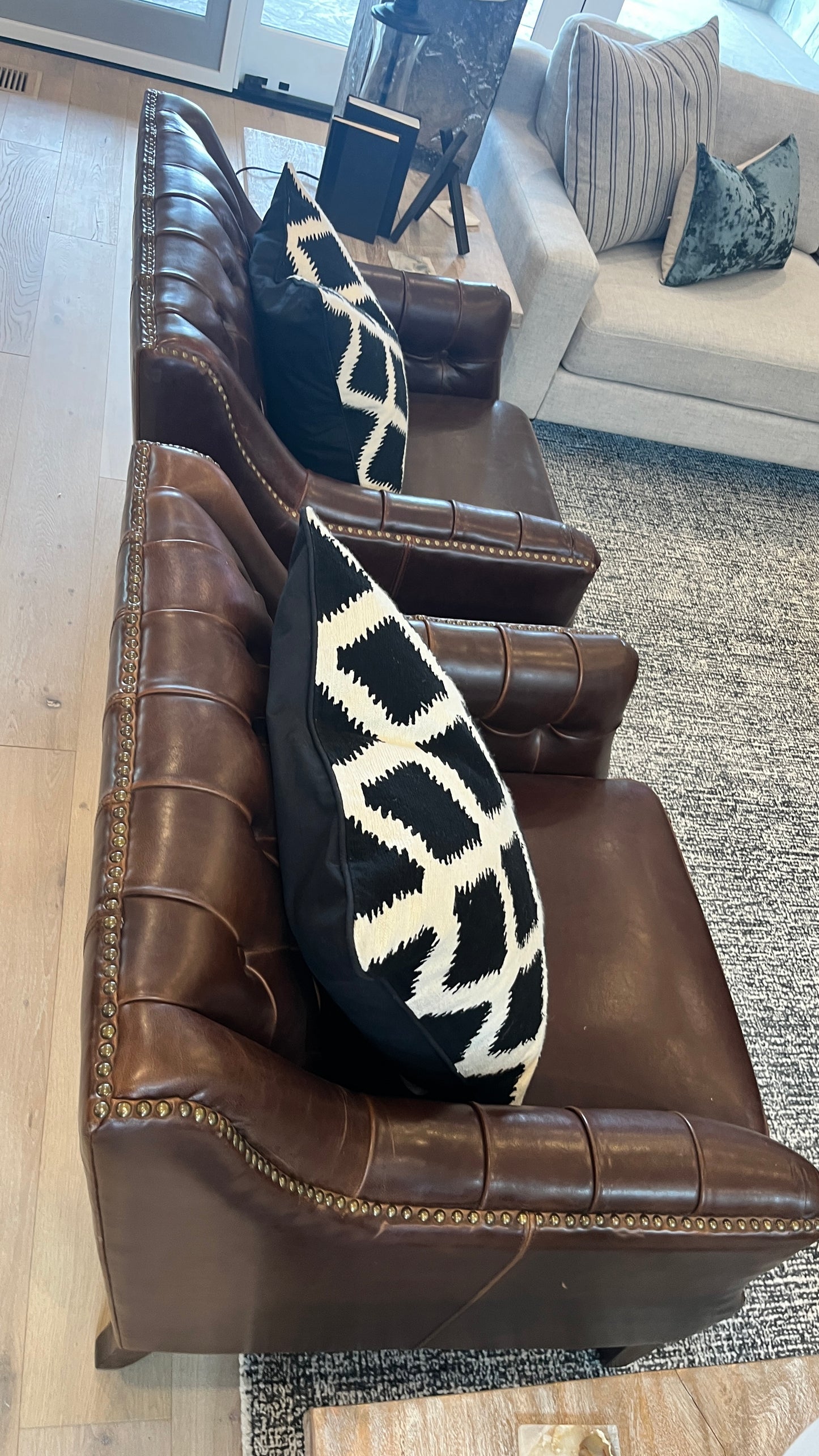 Queen Anne Leather Chairs