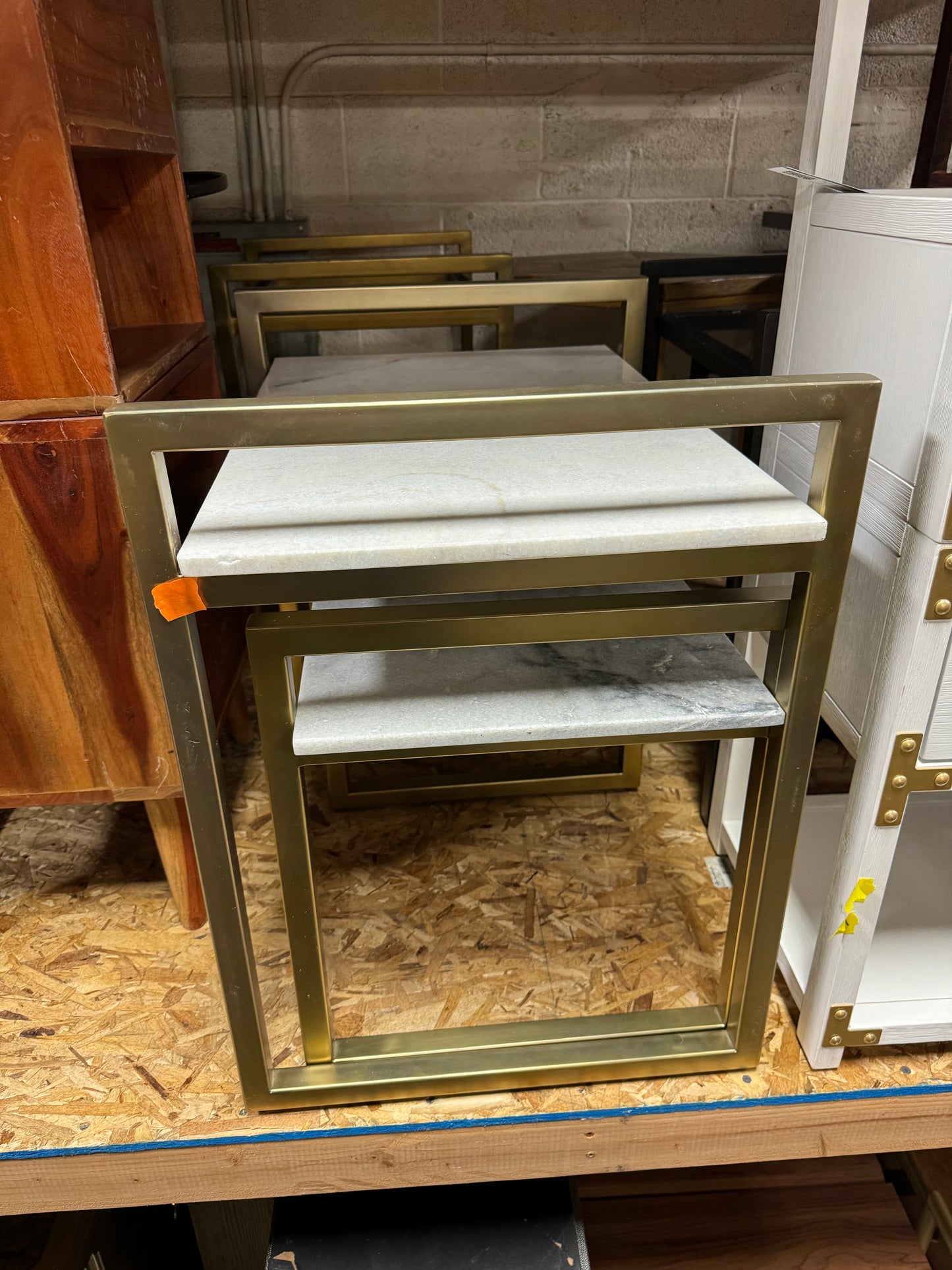 Santa Barbara Nesting Side Table GOLD