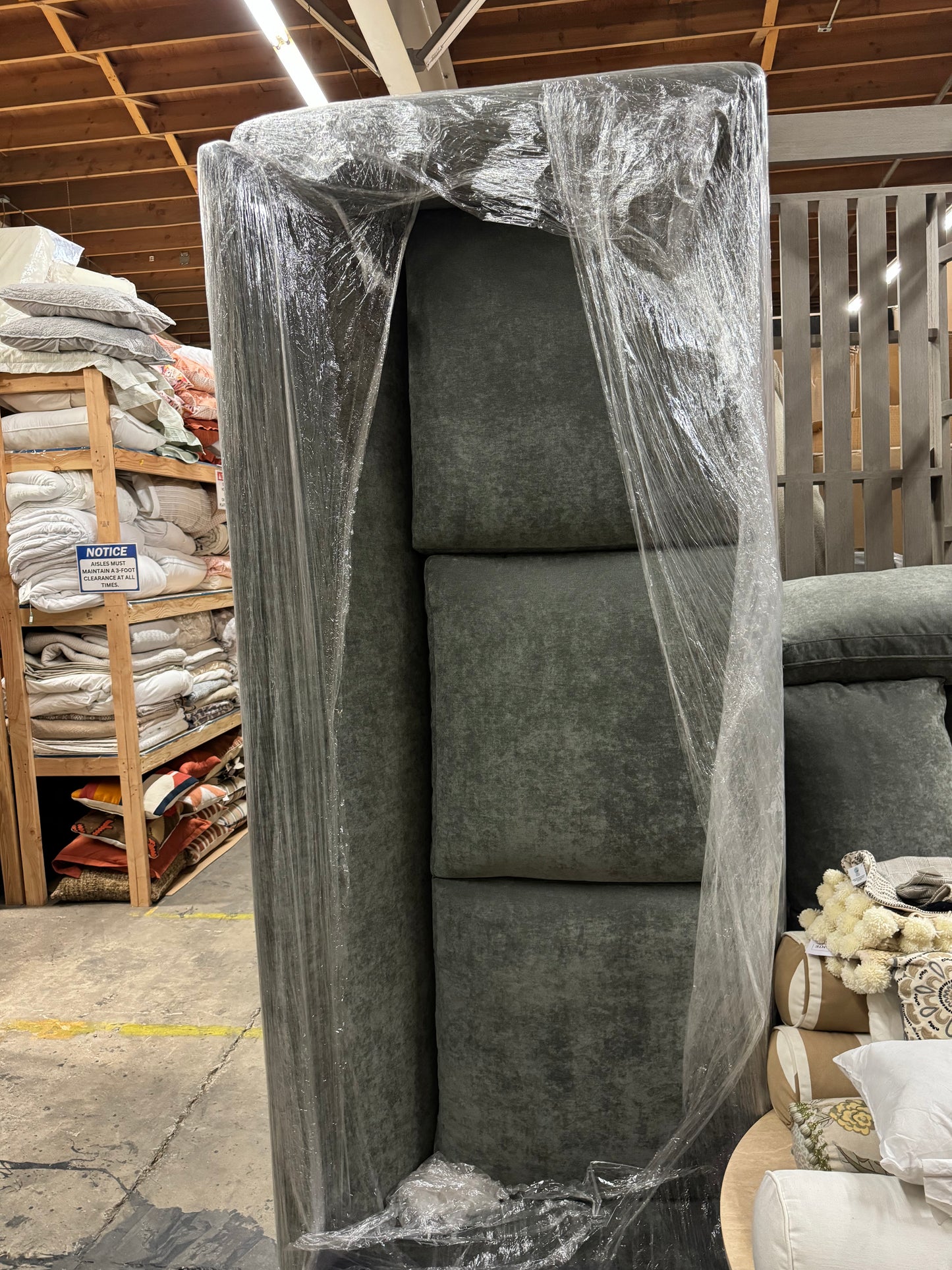 Charcoal Grey Velvet Sofa