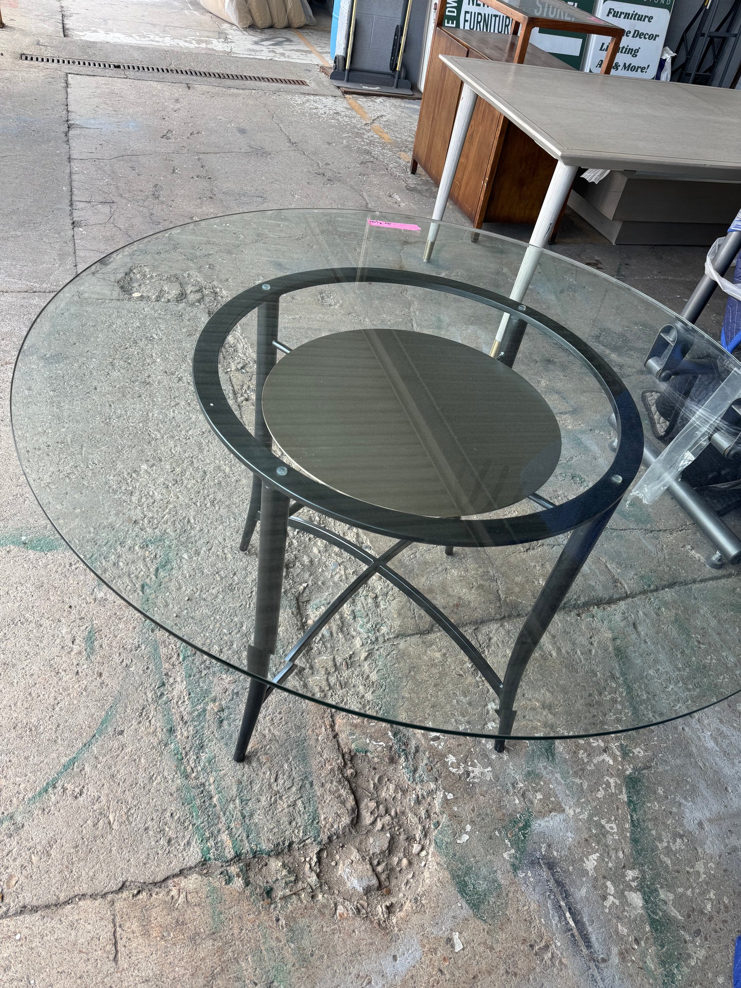 Glass Metal Round Dining Table #26