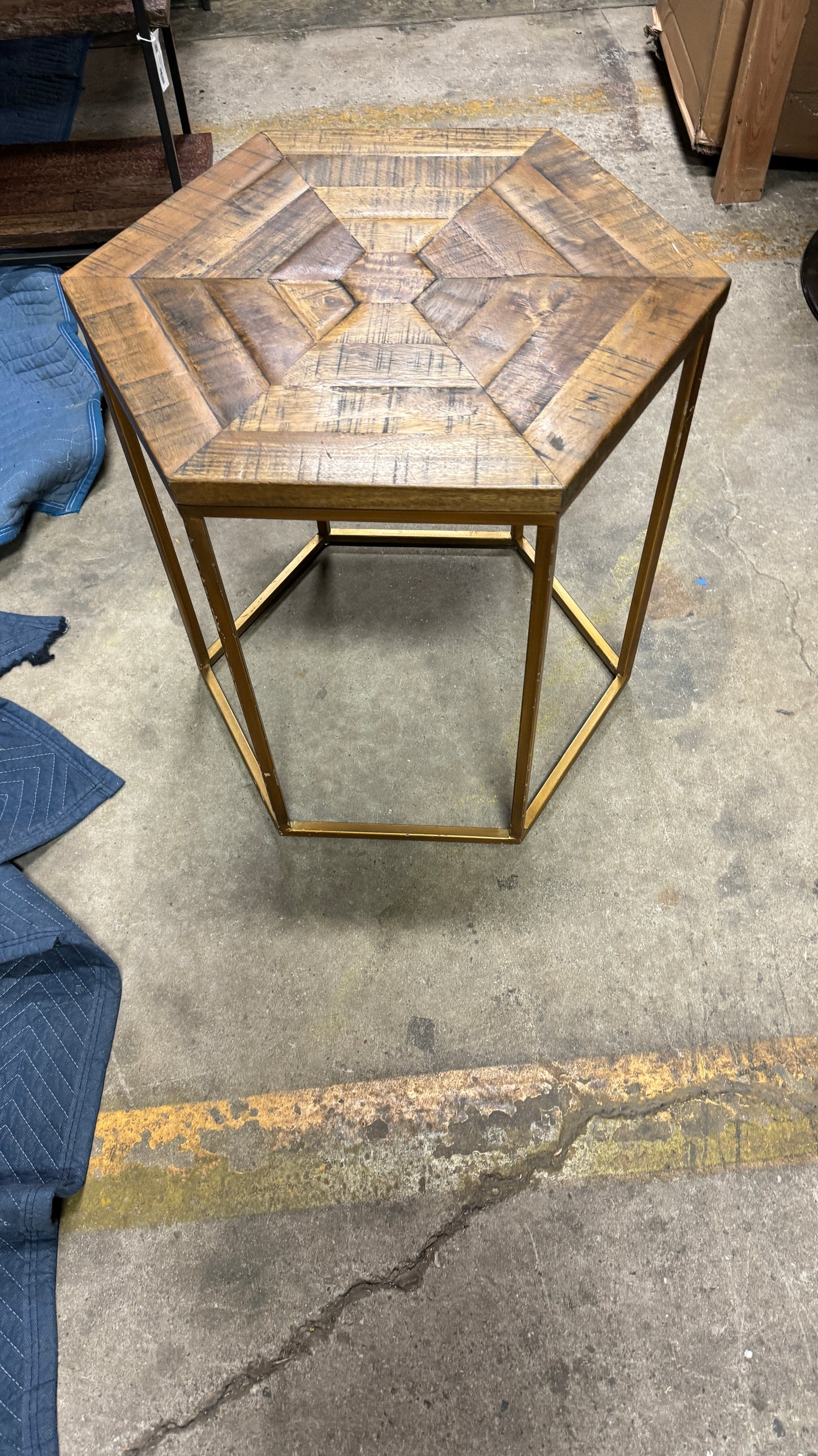Hexa Wood Side Table