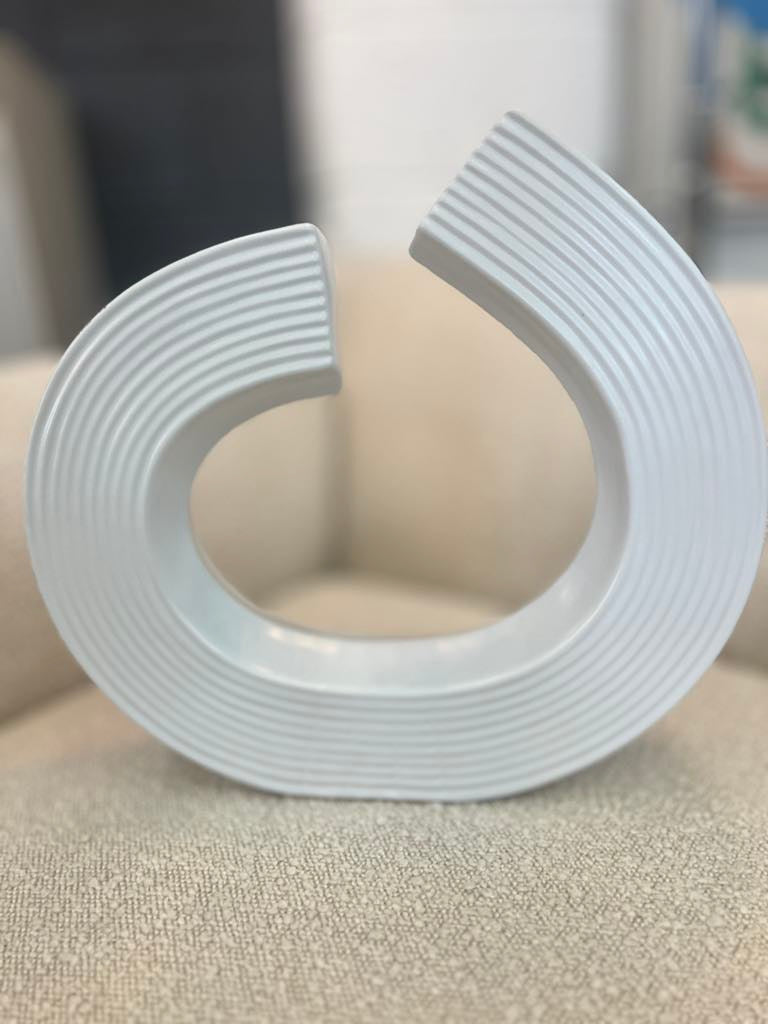 White Spiral Vase