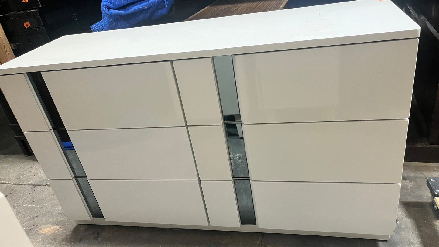 White Reflective Side Board