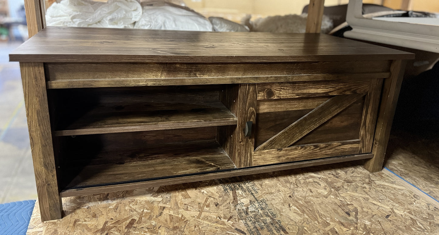 Rustic Brown Wood Coffee Table