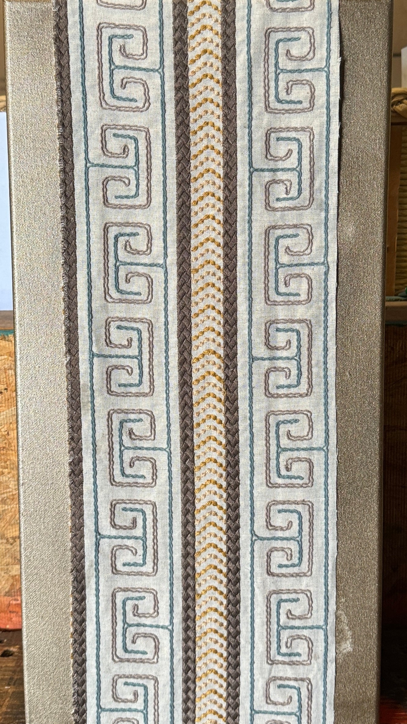 Canvas Linen and Gold Art