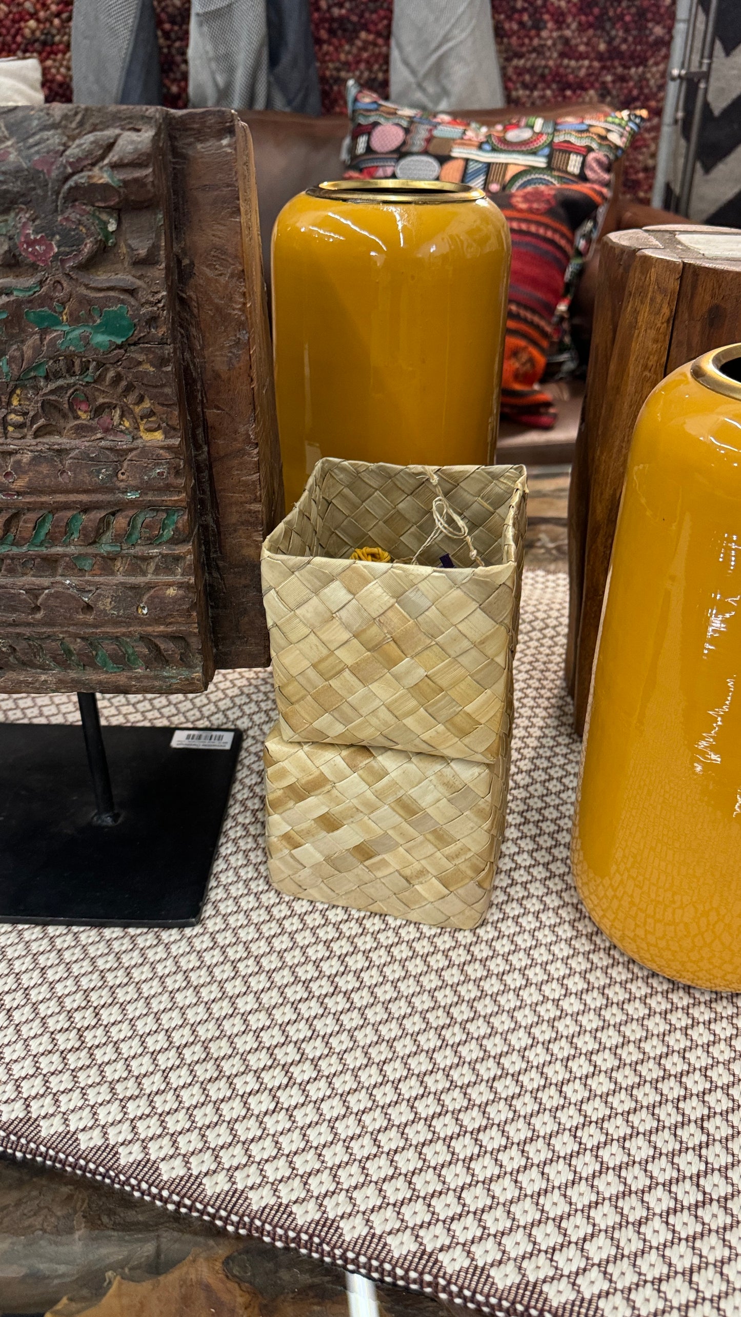 Rattan Woven Gift Box Ornaments