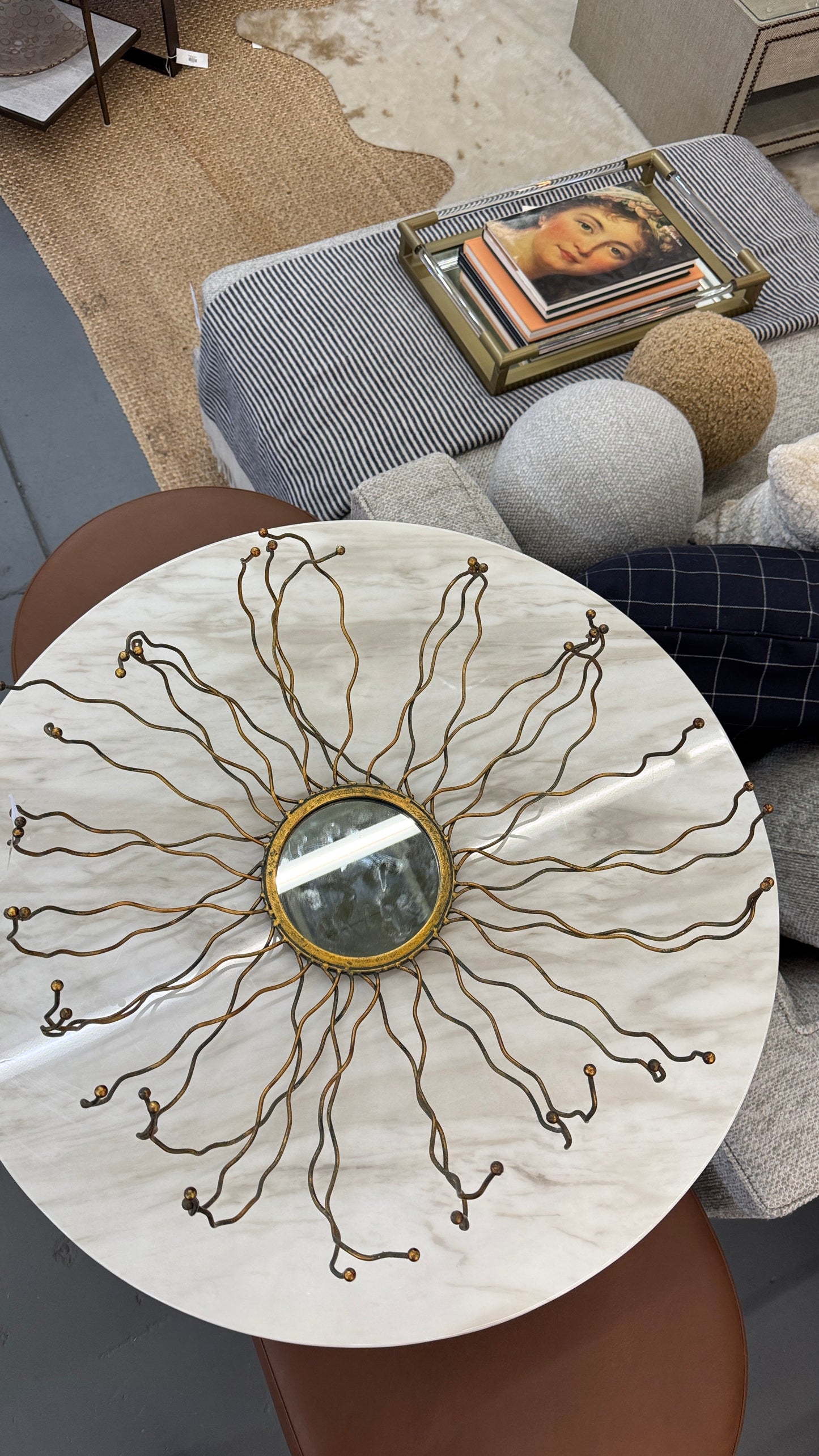 Sunflower Textured Mirror