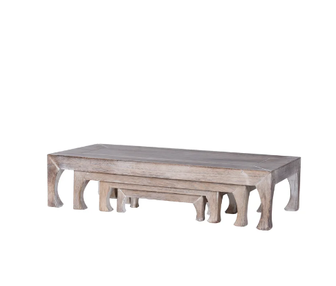 Dann Foley Lifestyle Wooden Nesting Tables (Set of 4)