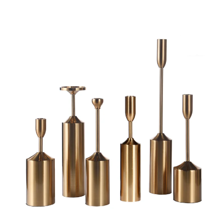 Dann Foley Lifestyle Metal Candlesticks (Set of 6)