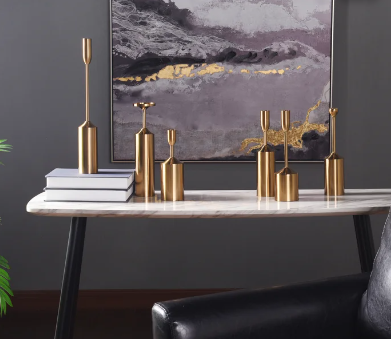 Dann Foley Lifestyle Metal Candlesticks (Set of 6)