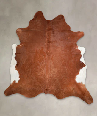 Natural Brazilian Cowhide 7'6 x 7'8 Mocha & Ivory