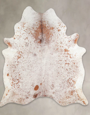 Natural Brazilian Cowhide 6'1 x 8'0 Mocha & Ivory