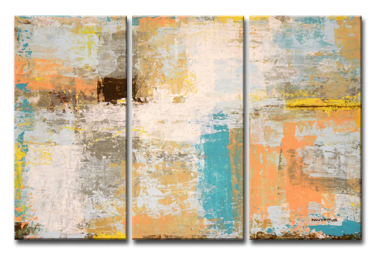 3 PIECE WRAPPED CANVAS WALL ART SET