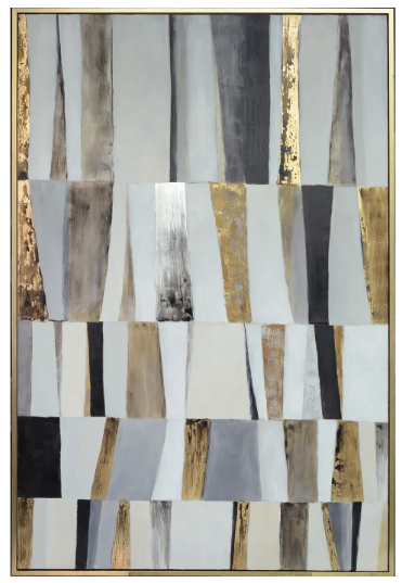 SHUTTER FRAMED CANVAS ART| Hand Painted Abstract | 1.5 inch Frame