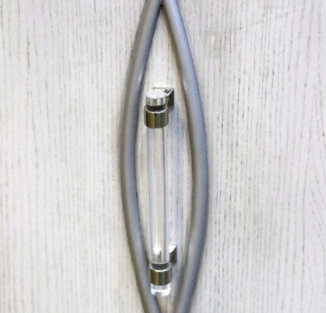 Ash Grey Sideboard with Acrylic Pulls