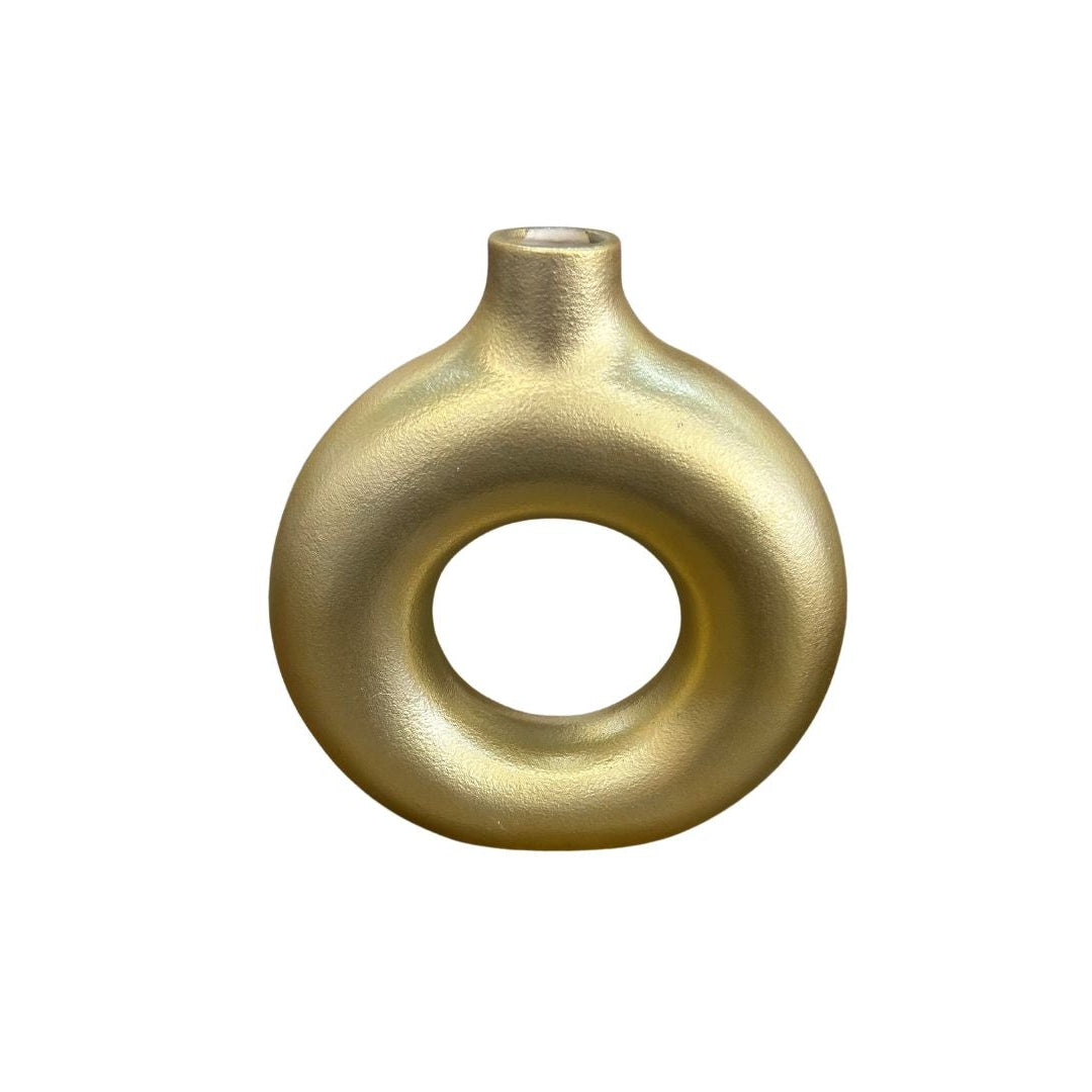 Gold Donut Vase