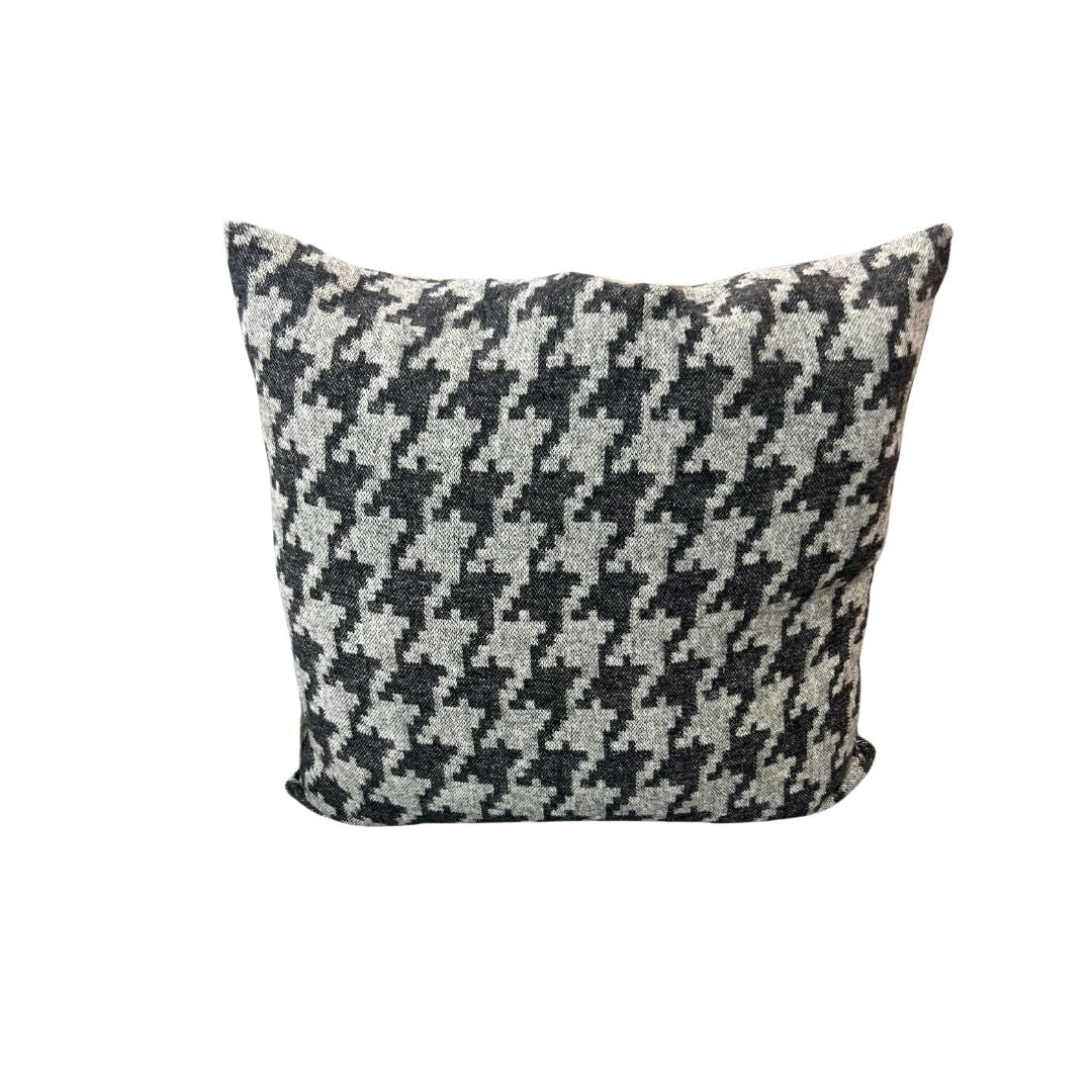 Dark & Light Grey Houndstooth Throw Pillow