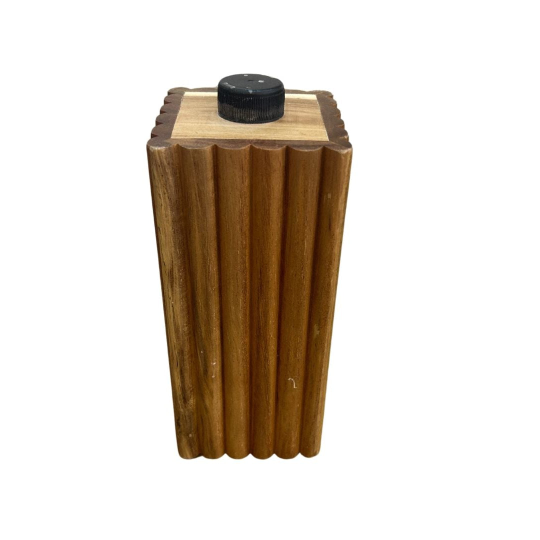 Ribbed Wood Canister (Large)