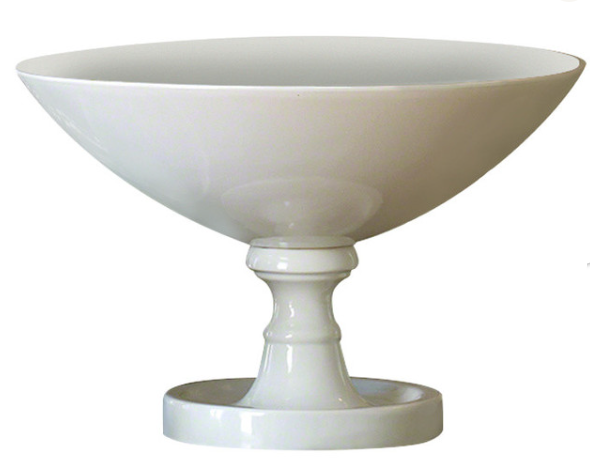 White Grand Pedestal Bowl - Large