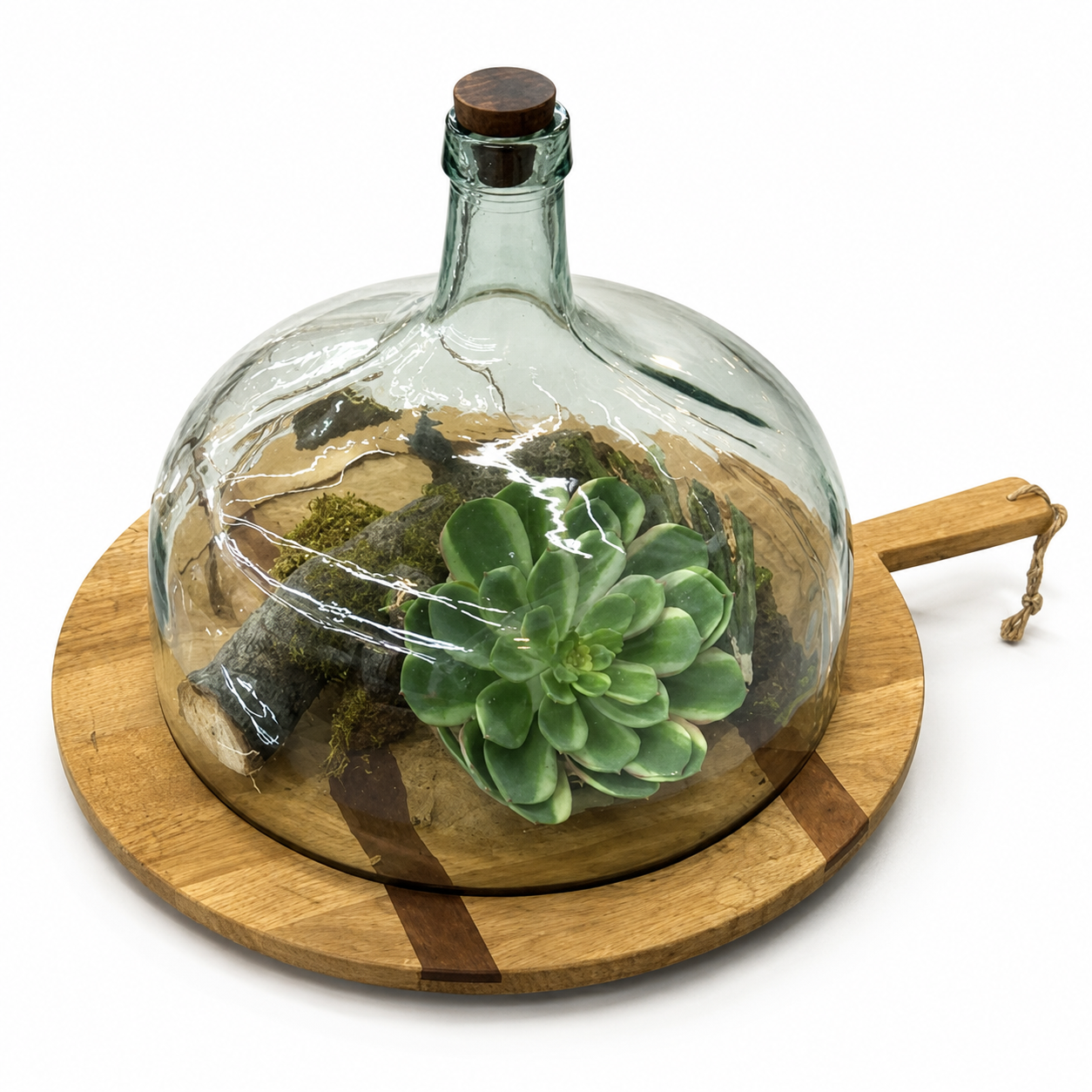 Cutting Board Bottle Arrangement