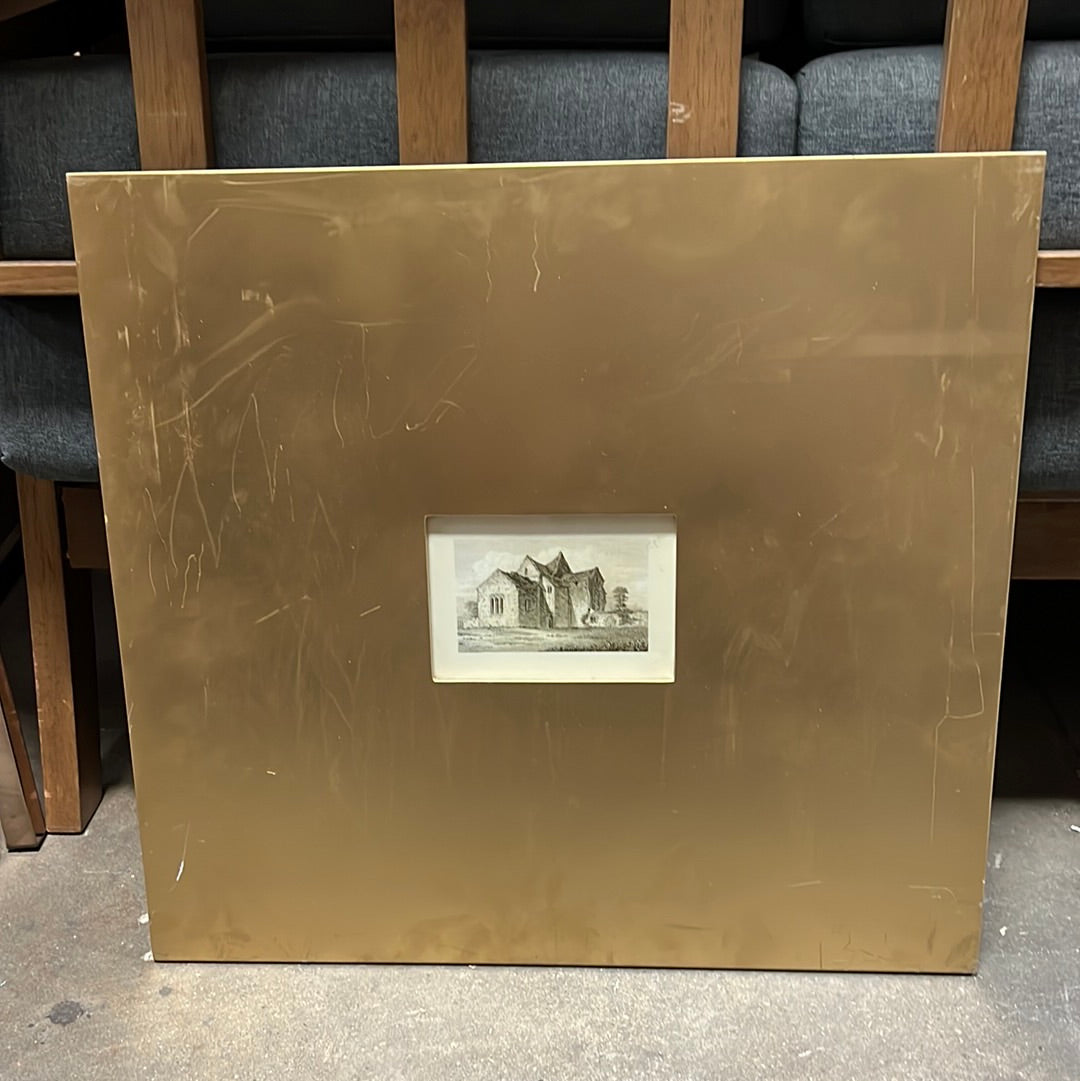 Huge gold gram little print of house art