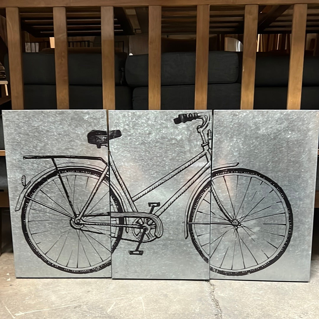 Metal bike art (3 pieces)