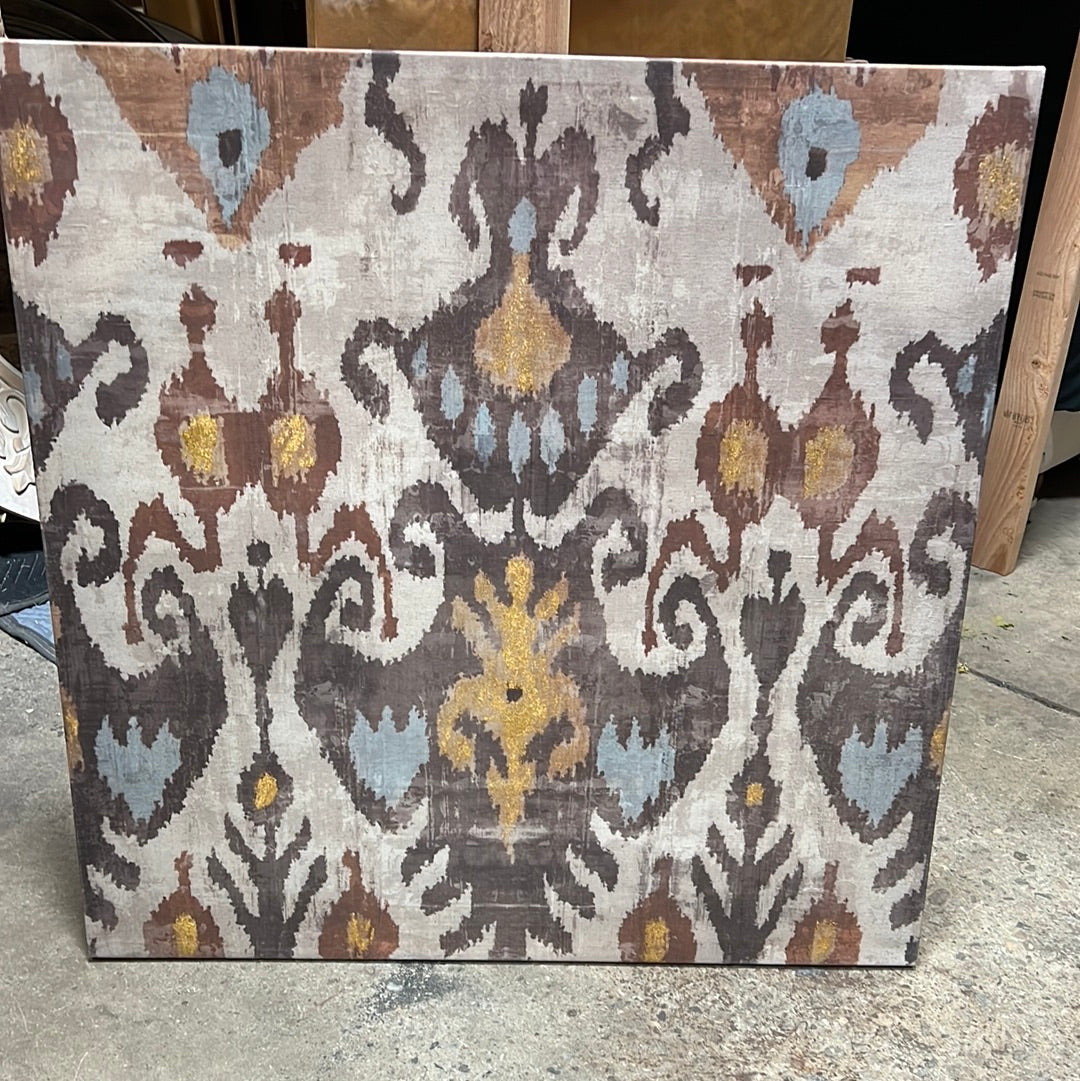 Abstract canvas brown art