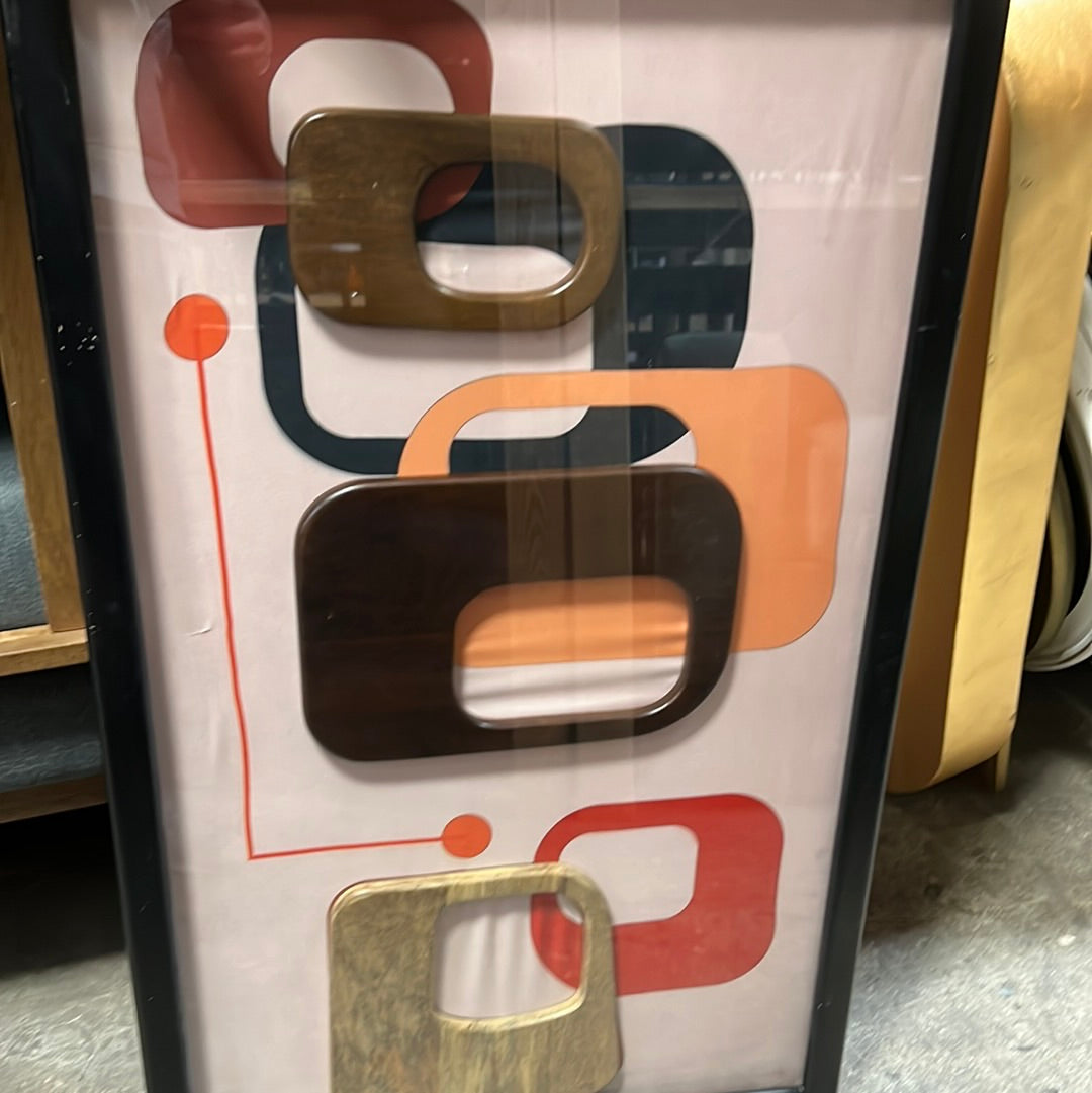 Abstract art in black frame