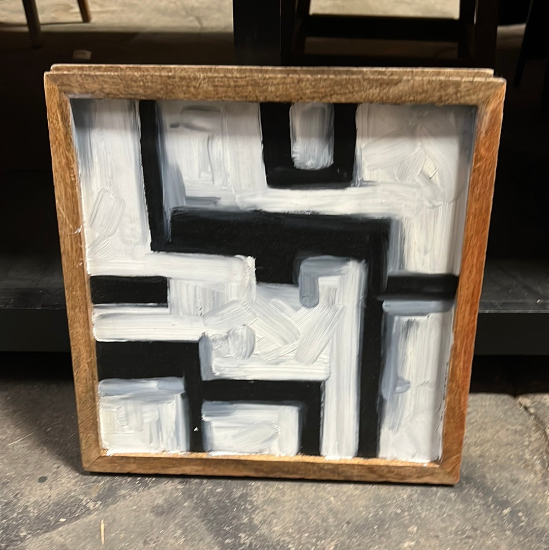 Black and white squares art