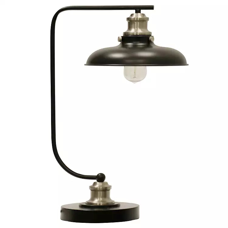Industrial Black Metal Desk Lamp