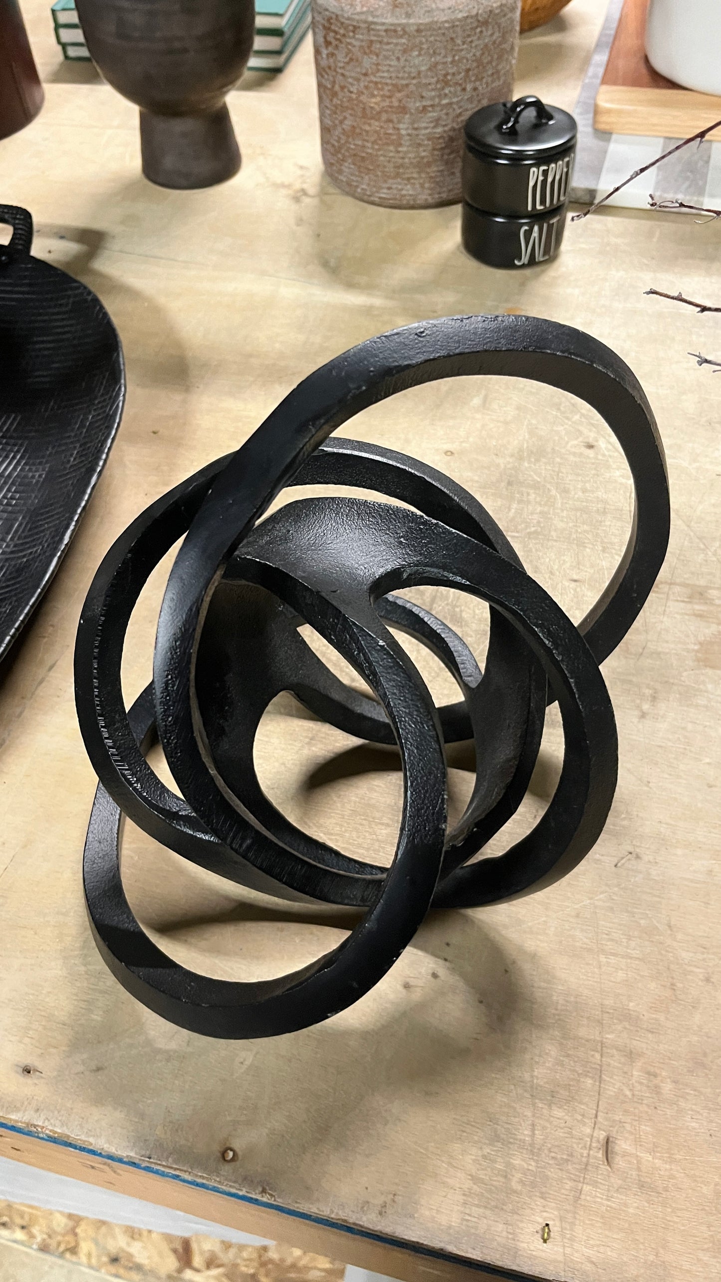 Black Metal Sculpture
