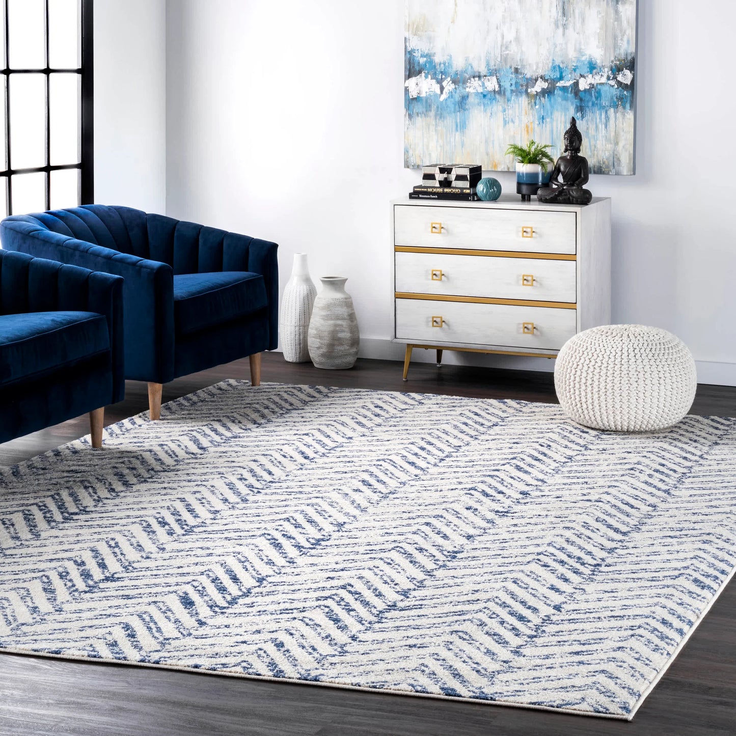 Geometric Rosanne 10' x 13' Bodrum Rect Area Rug