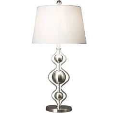 BRUSHED STEEL TABLE LAMP